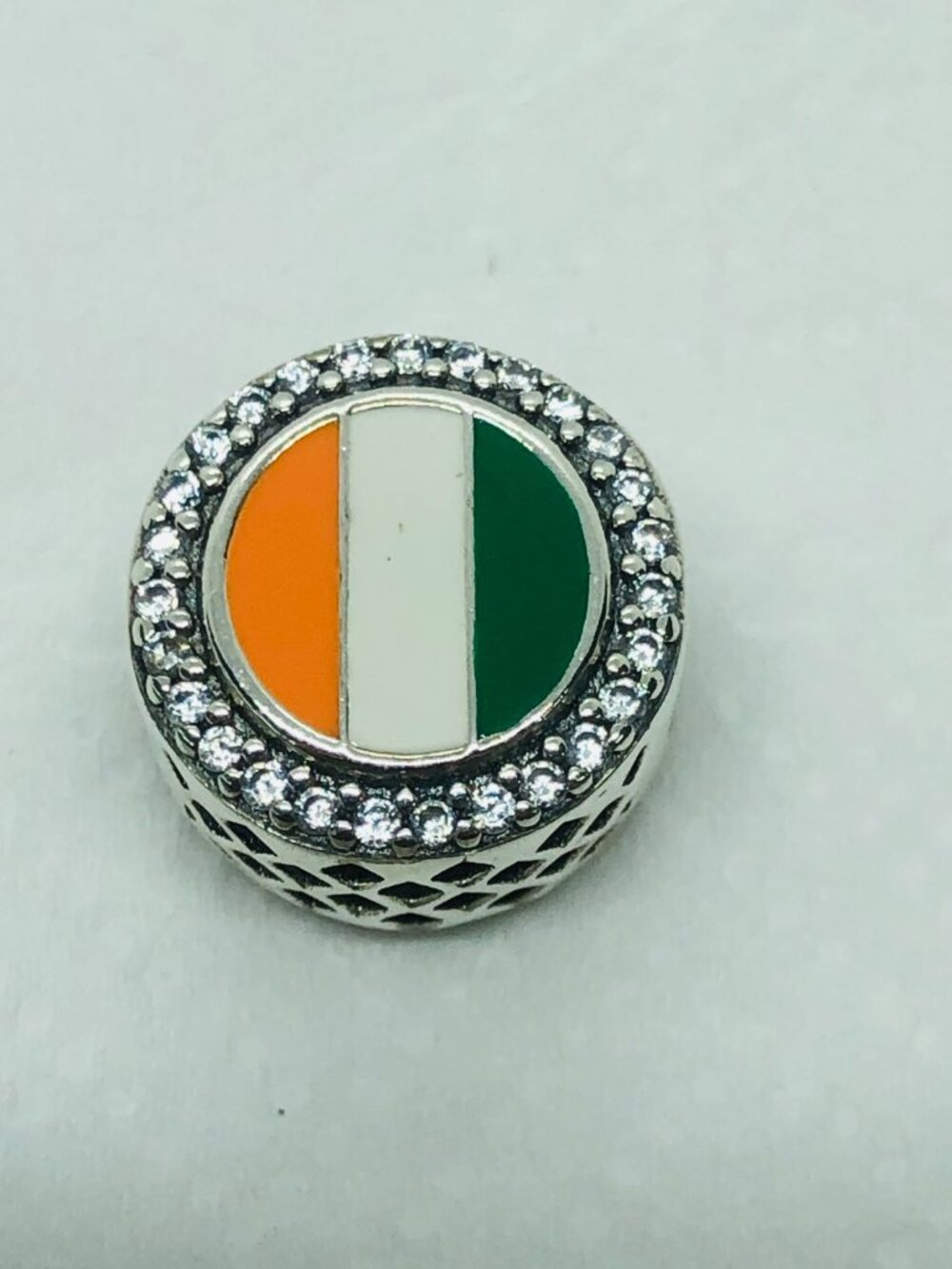 ✨ ✨Pandora Ivory Coast Flag Bead Charm S925 Silver with box